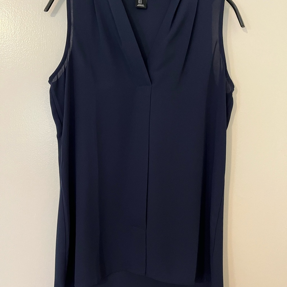 Jones New York Deep Blue V-Neck Blouse